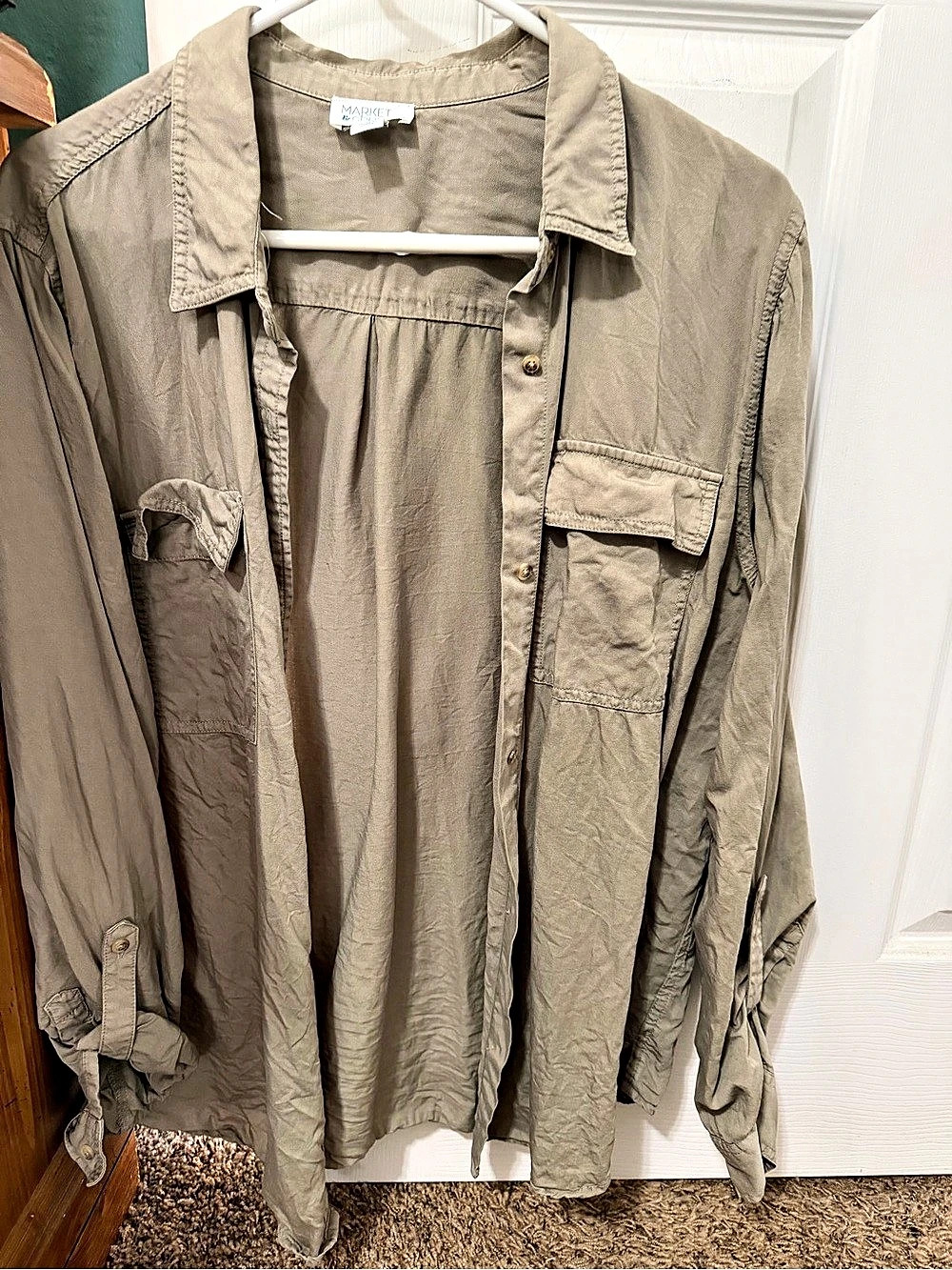 Market & Spruce Utility Jacket Brown Size XL